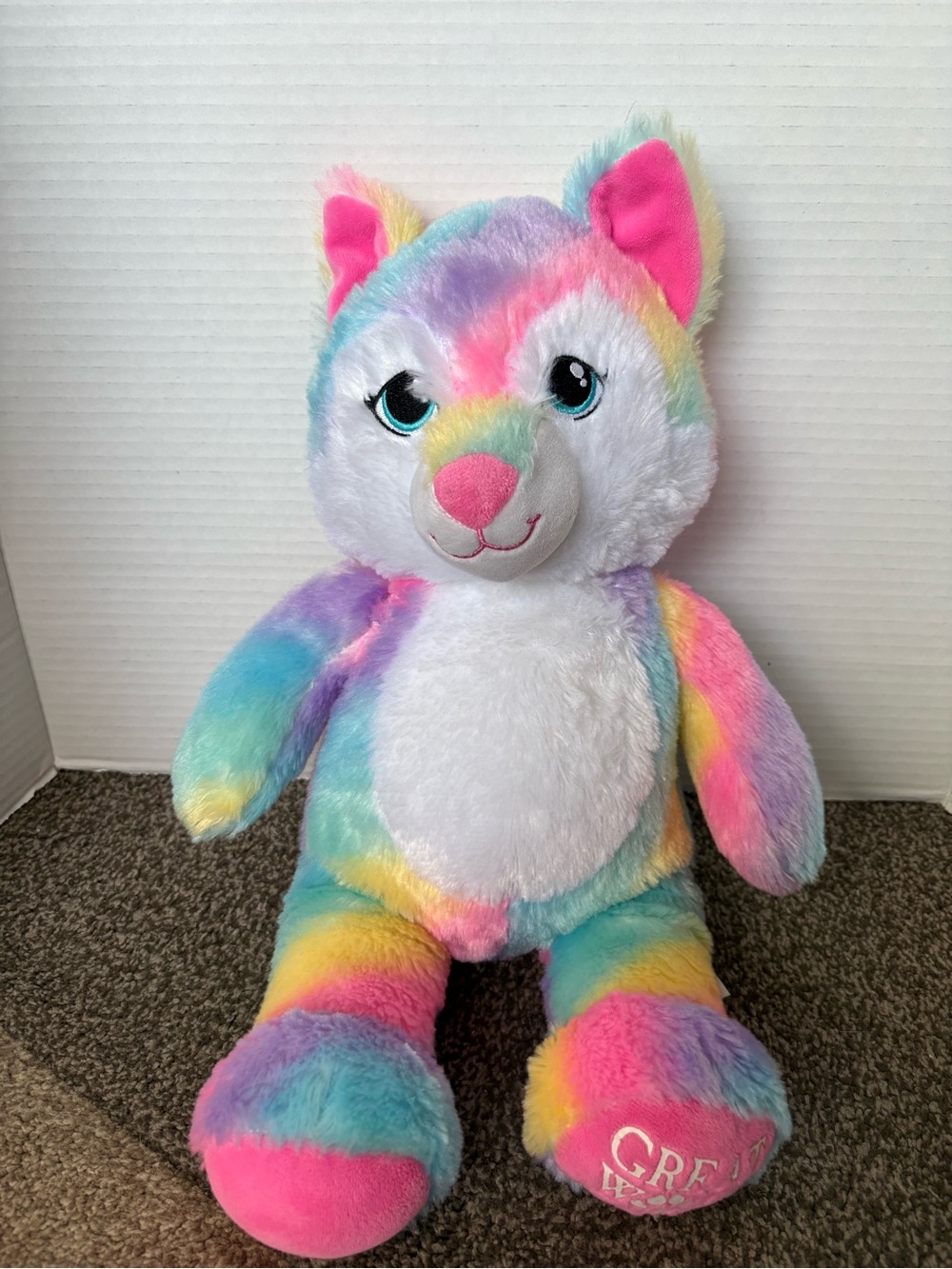 Build A Bear Great Wolf Lodge Rainbow Plush Sherbet BAB Limited Edition Toy